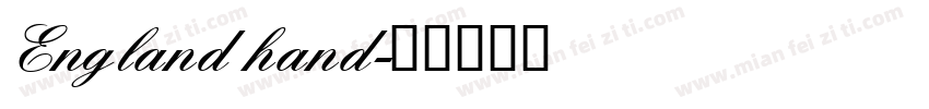 England hand字体转换